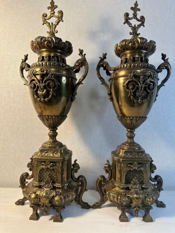 Magnificent -Antique French Lidded Vases - Bronze (circa.1850)