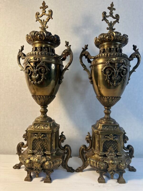 Magnificent -Antique French Lidded Vases - Bronze (circa.1850) - Image 26