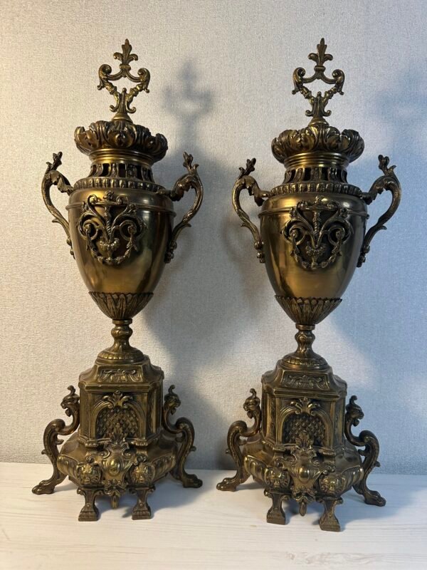 Magnificent -Antique French Lidded Vases - Bronze (circa.1850) - Image 13