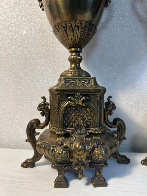 Magnificent -Antique French Lidded Vases - Bronze (circa.1850) - Image 12