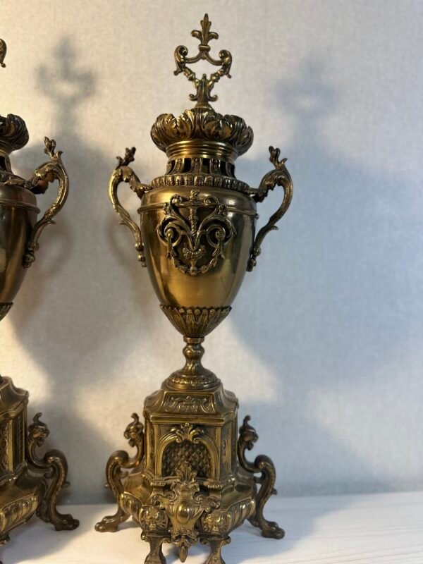 Magnificent -Antique French Lidded Vases - Bronze (circa.1850) - Image 14