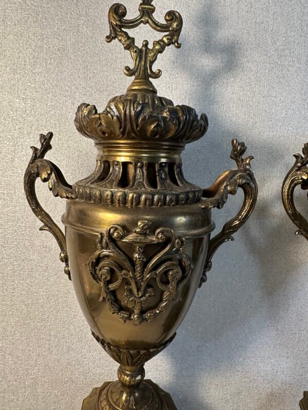 Magnificent -Antique French Lidded Vases - Bronze (circa.1850) - Image 17