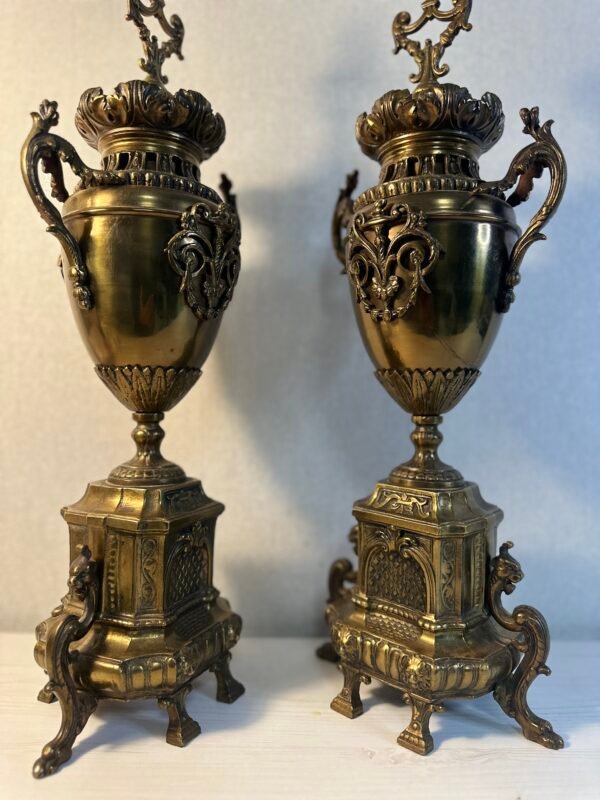 Magnificent -Antique French Lidded Vases - Bronze (circa.1850) - Image 10