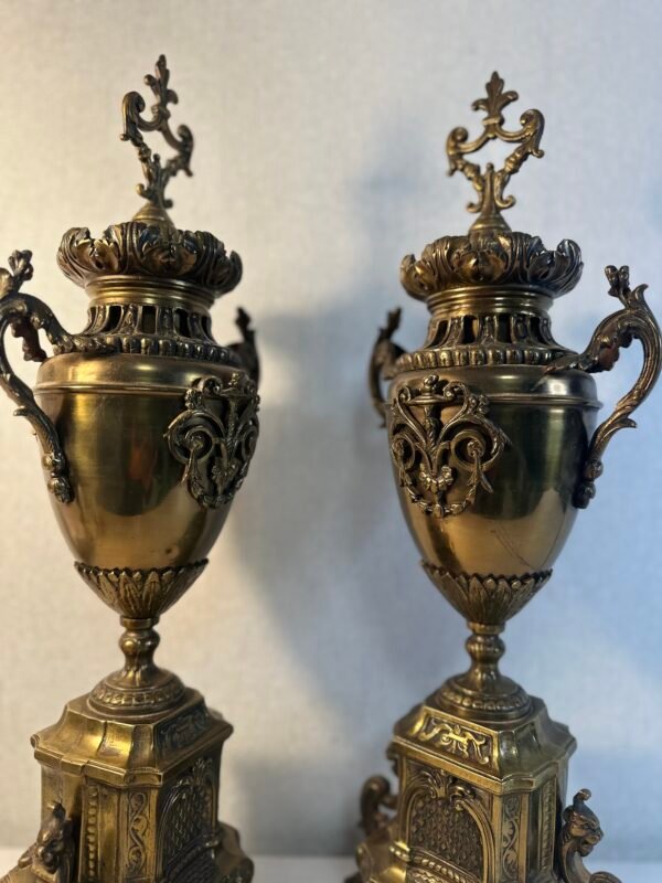 Magnificent -Antique French Lidded Vases - Bronze (circa.1850) - Image 9