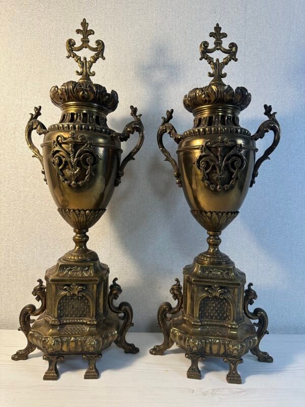 Magnificent -Antique French Lidded Vases - Bronze (circa.1850) - Image 7