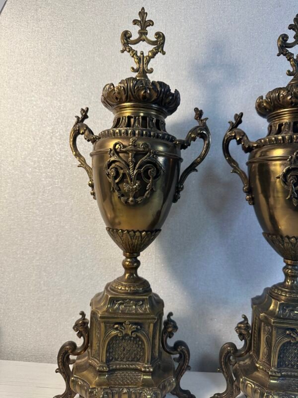 Magnificent -Antique French Lidded Vases - Bronze (circa.1850) - Image 6